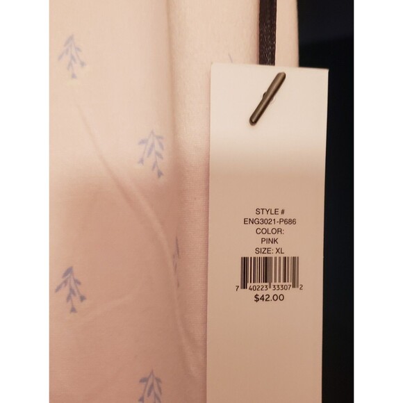 Elizabeth & Nicole  Pink Floral Lace PJs Very Soft Intimate Sleepwear Sz XL NWT - Picture 7 of 13